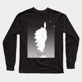 Corsica France Island Map Long Sleeve T-Shirt